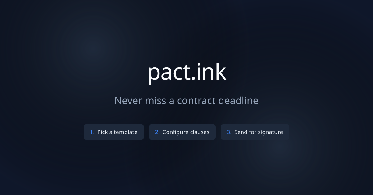 pact.ink - Never miss a contract deadline